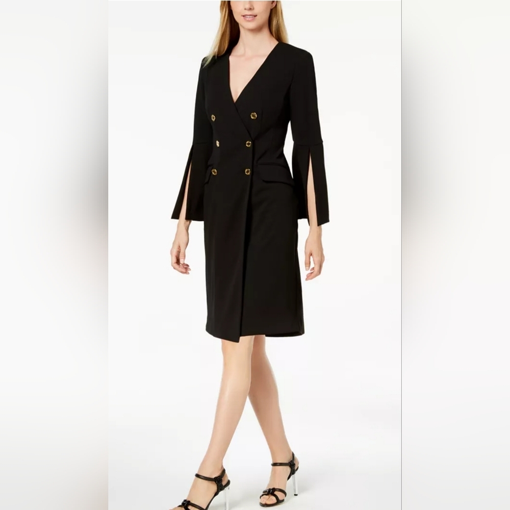 Calvin Klein Black, Double Breasted Blazer Dress